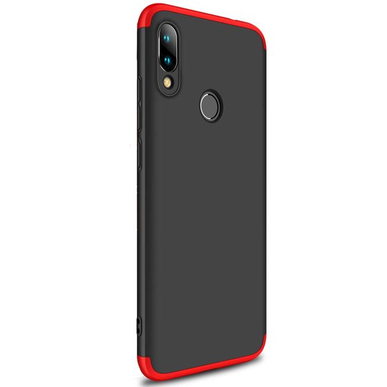 Microsonic Xiaomi Redmi Note 7 Kılıf Double Dip 360 Protective Siyah Kırmızı