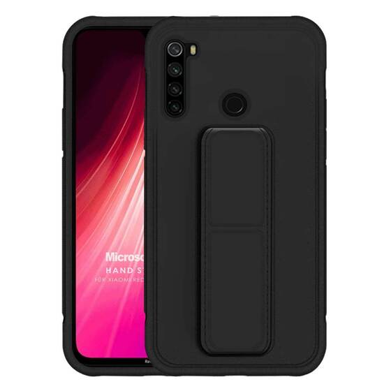 Microsonic Xiaomi Redmi Note 8 Kılıf Hand Strap Siyah