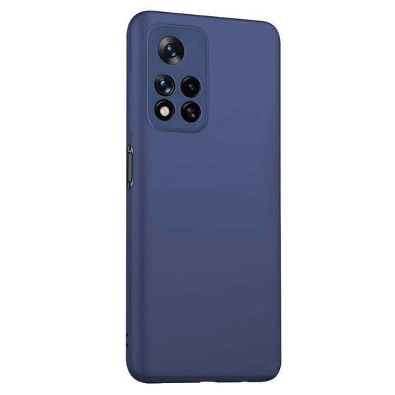 Microsonic Matte Silicone Xiaomi Redmi Note 11 Pro Kılıf Lacivert