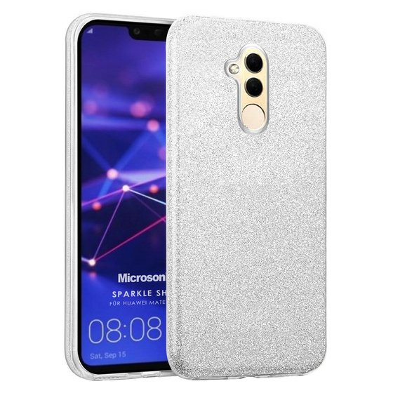 Microsonic Huawei Mate 20 Lite Kılıf Sparkle Shiny Gümüş