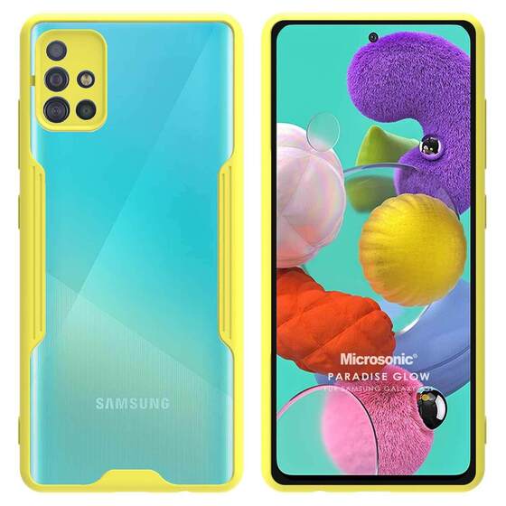 Microsonic Samsung Galaxy A51 Kılıf Paradise Glow Sarı