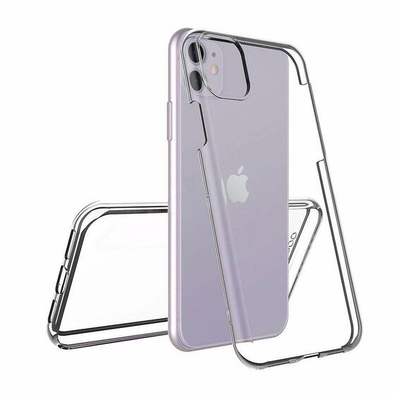 Microsonic Apple iPhone 11 (6.1'') Kılıf 6 tarafı tam full koruma 360 Clear Soft Şeffaf