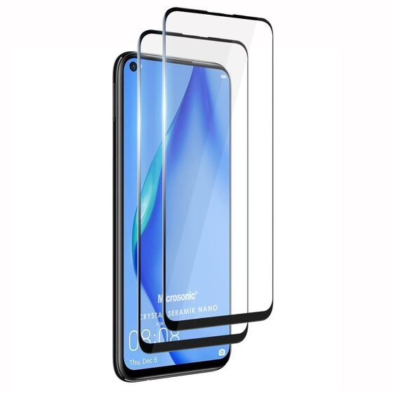 Microsonic Huawei P40 Lite Crystal Seramik Nano Ekran Koruyucu Siyah (2 Adet)