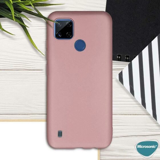 Microsonic Matte Silicone Realme C21 Kılıf Lacivert