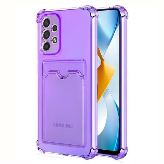 Microsonic Samsung Galaxy A23 Card Slot Shock Kılıf Lila