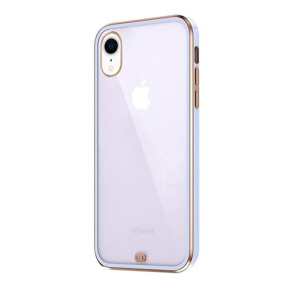 Microsonic Apple iPhone XR Kılıf Laser Plated Soft Lila