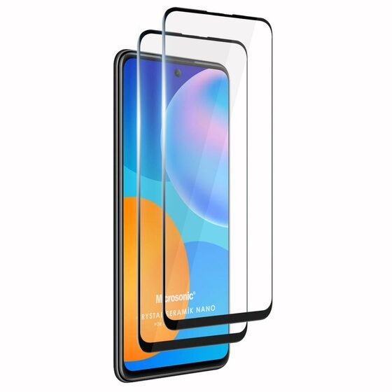 Microsonic Huawei P Smart 2021 Crystal Seramik Nano Ekran Koruyucu Siyah (2 Adet)