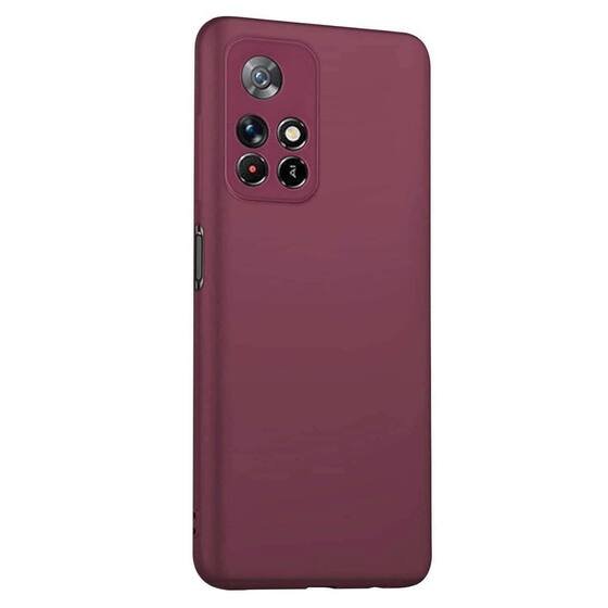 Microsonic Matte Silicone Xiaomi Redmi Note 11 Kılıf Mor