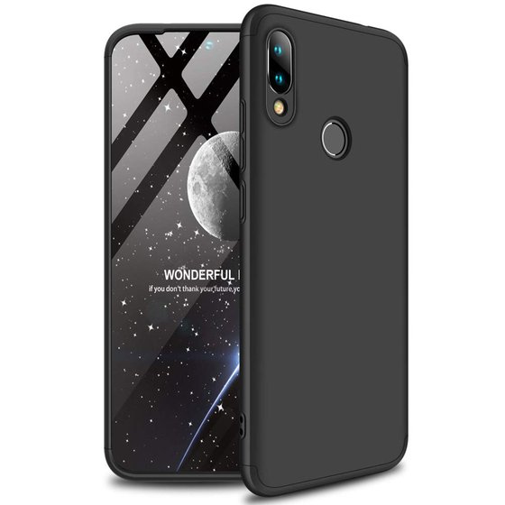 Microsonic Xiaomi Redmi Note 7 Pro Kılıf Double Dip 360 Protective Siyah