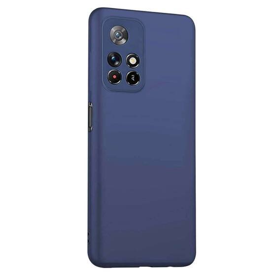 Microsonic Matte Silicone Xiaomi Redmi Note 11 Kılıf Lacivert