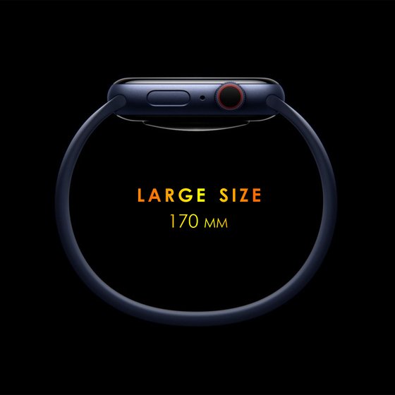 Microsonic Apple Watch Series 9 45mm Kordon, (Large Size, 170mm) New Solo Loop Koyu Yeşil