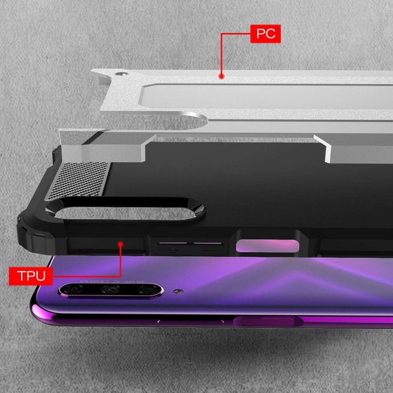 Microsonic Huawei P Smart Pro Kılıf Rugged Armor Siyah