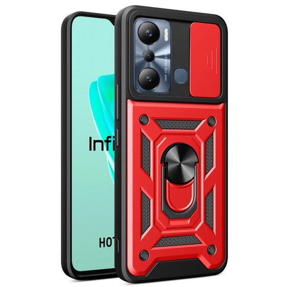 Microsonic Infinix Hot 20i Kılıf Impact Resistant Kırmızı