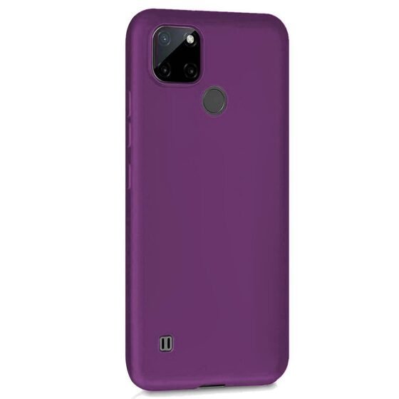 Microsonic Matte Silicone Realme C21Y Kılıf Mor