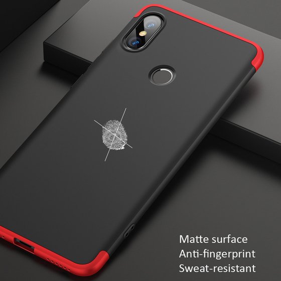 Microsonic Xiaomi Redmi Note 5 Kılıf Double Dip 360 Protective Kırmızı