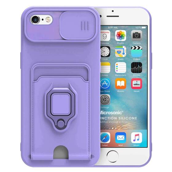 Microsonic Apple iPhone 6S Plus Kılıf Multifunction Silicone Lila