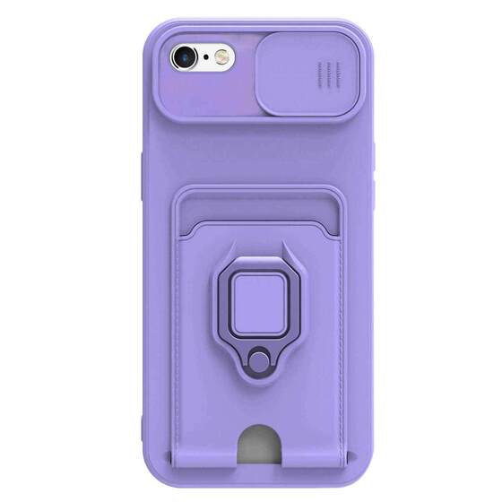 Microsonic Apple iPhone 6S Plus Kılıf Multifunction Silicone Lila