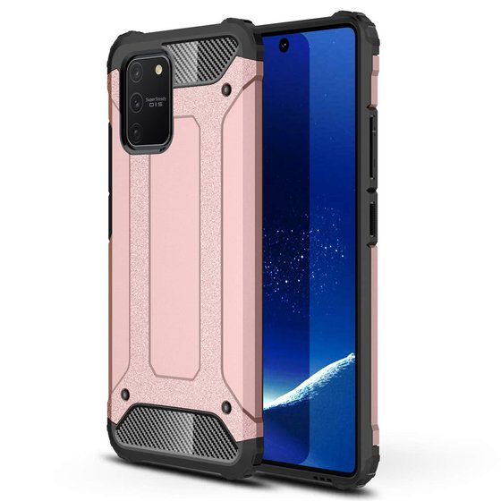 Microsonic Samsung Galaxy A91 (S10 Lite) Kılıf Rugged Armor Rose Gold