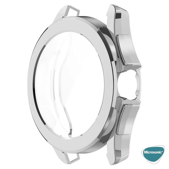 Microsonic Xiaomi Watch S4 Kılıf 360 Full Round Soft Silicone Gümüş