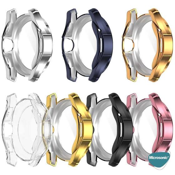 Microsonic Xiaomi Watch S4 Kılıf 360 Full Round Soft Silicone Gümüş