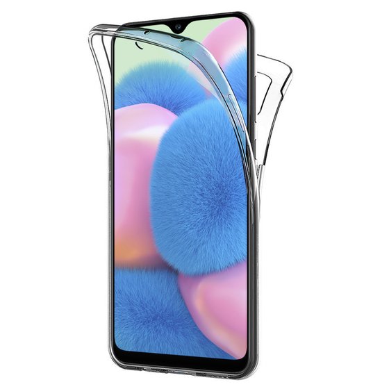 Microsonic Samsung Galaxy A30s Kılıf 6 tarafı tam full koruma 360 Clear Soft Şeffaf