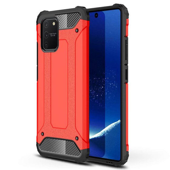 Microsonic Samsung Galaxy A91 (S10 Lite) Kılıf Rugged Armor Kırmızı