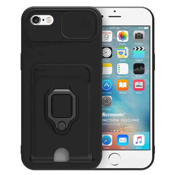 Microsonic Apple iPhone 6 Plus Kılıf Multifunction Silicone Siyah