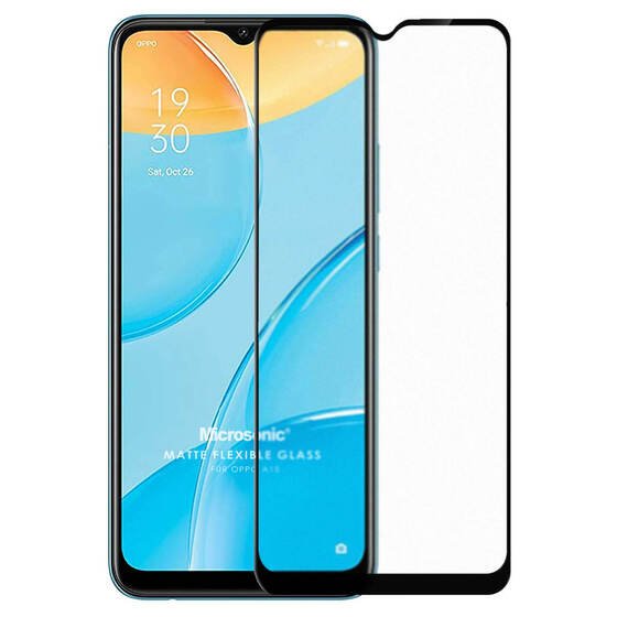 Microsonic Oppo A15 Seramik Matte Flexible Ekran Koruyucu Siyah