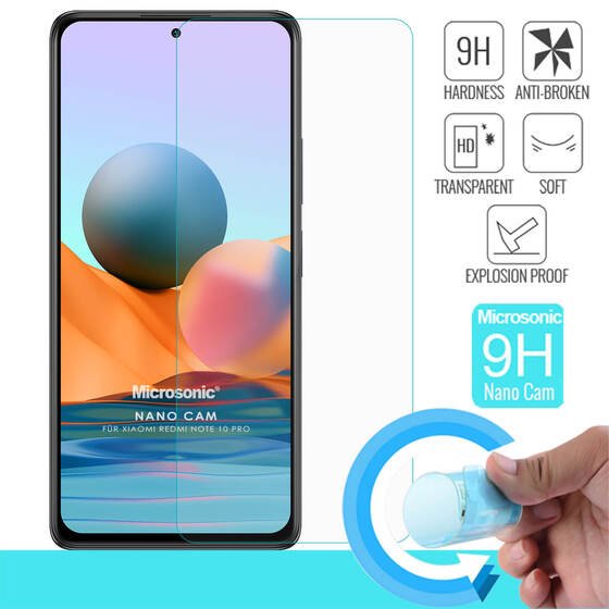 Microsonic Xiaomi Redmi Note 10 Pro Max Nano Glass Cam Ekran Koruyucu