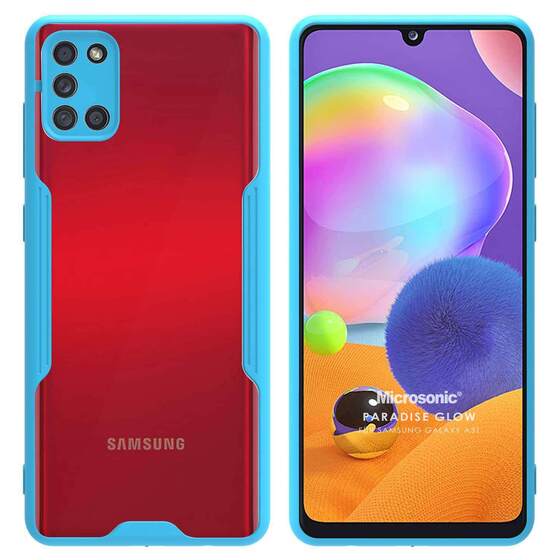 Microsonic Samsung Galaxy A31 Kılıf Paradise Glow Turkuaz