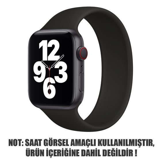 Microsonic Apple Watch Ultra Kordon, (Small Size, 135mm) New Solo Loop Siyah