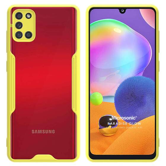 Microsonic Samsung Galaxy A31 Kılıf Paradise Glow Sarı