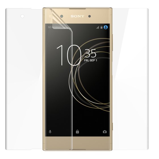 Microsonic Sony Xperia XA1 Plus Ön + Arka Kavisler Dahil Tam Ekran Kaplayıcı Film