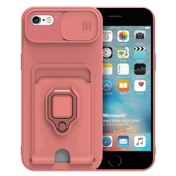 Microsonic Apple iPhone 6S Kılıf Multifunction Silicone Pembe