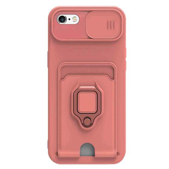 Microsonic Apple iPhone 6S Kılıf Multifunction Silicone Pembe