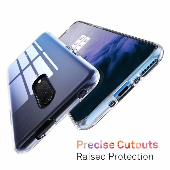 Microsonic OnePlus 7 Pro Kılıf Transparent Soft Beyaz