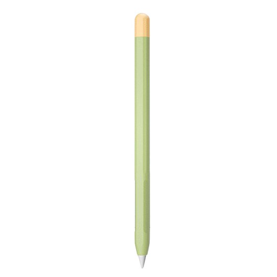 Microsonic Apple Pencil (2. nesil) Kılıf Mat Silikon Sarı Yeşil