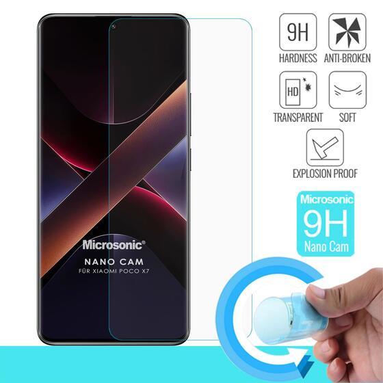 Microsonic Xiaomi Poco X7 Nano Glass Cam Ekran Koruyucu