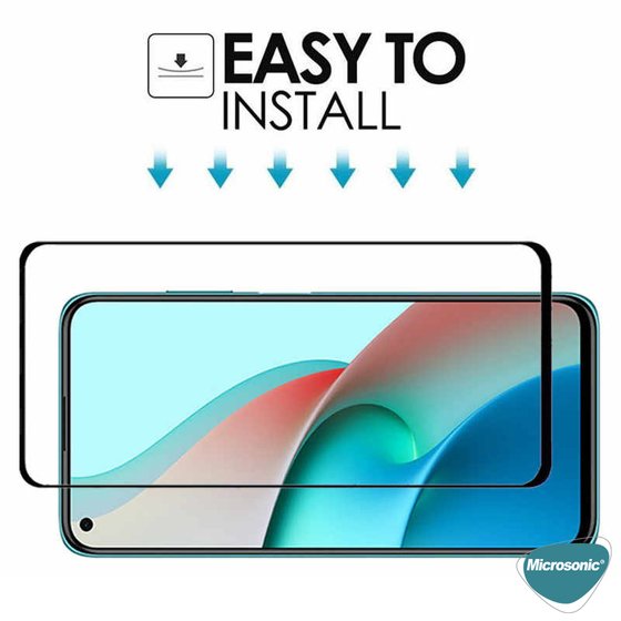 Microsonic Xiaomi Redmi Note 9 5G Tam Kaplayan Temperli Cam Ekran Koruyucu Siyah
