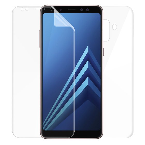 Microsonic Samsung Galaxy A8 2018 Ön + Arka Kavisler Dahil Tam Ekran Kaplayıcı Film