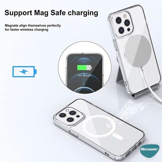 Microsonic Apple iPhone 13 Pro Kılıf MagSafe Clear Soft Şeffaf