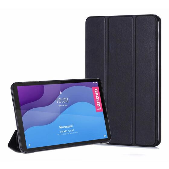 Microsonic Lenovo Tab M10 3.Nesil 10.1`` Kılıf (TB-328F) Slim Translucent Back Smart Cover Siyah