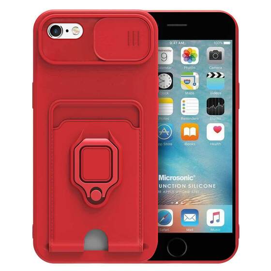 Microsonic Apple iPhone 6 Kılıf Multifunction Silicone Kırmızı