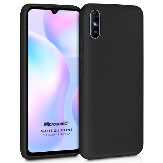 Microsonic Matte Silicone Xiaomi Redmi 9A Kılıf Siyah