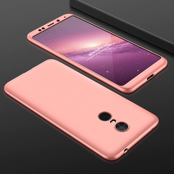 Microsonic Xiaomi Redmi 5 Kılıf Double Dip 360 Protective Rose Gold