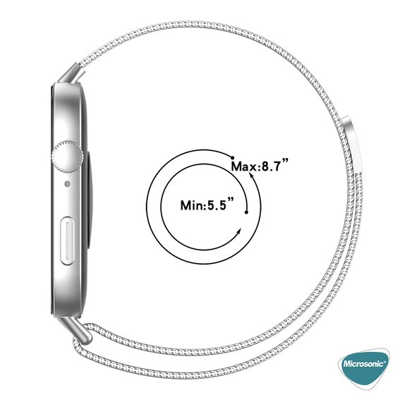 Microsonic Huawei Watch Fit 4 Milanese Loop Kordon Siyah