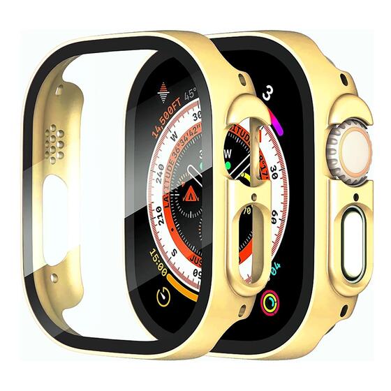 Microsonic Apple Watch Ultra Kılıf Matte Premium WatchBand Gold