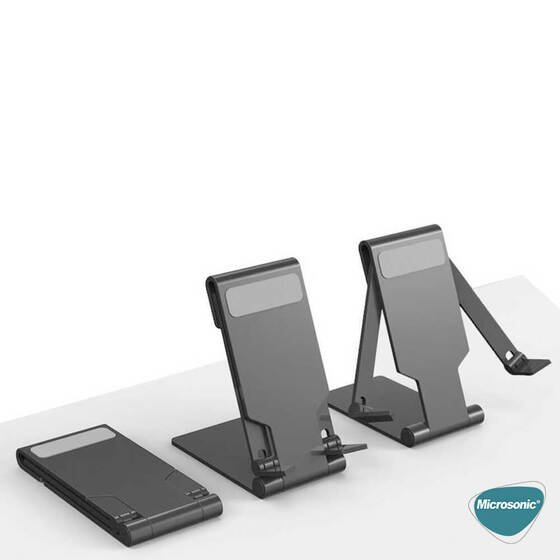 Microsonic Katlanabilir Masaüstü Telefon Tutucu Stand Siyah