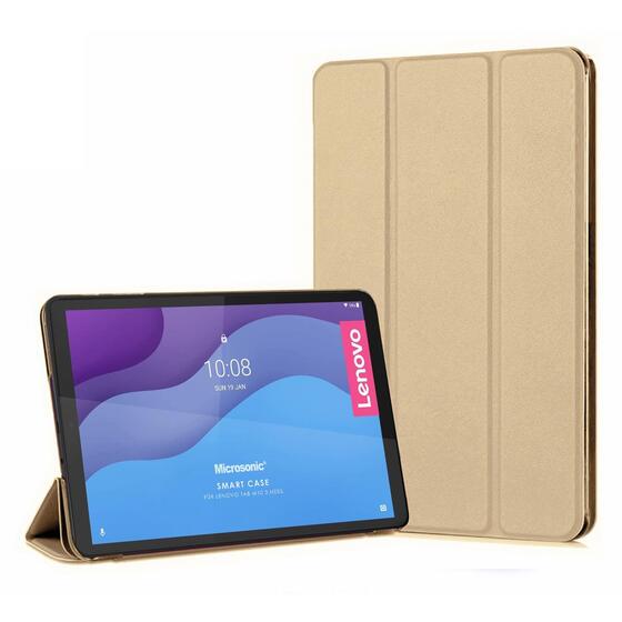 Microsonic Lenovo Tab M10 3.Nesil 10.1`` Kılıf (TB-328F) Slim Translucent Back Smart Cover Gold