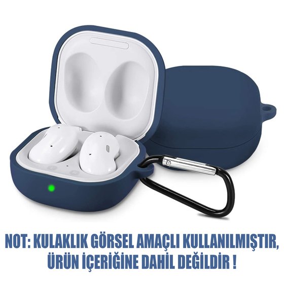 Microsonic Samsung Galaxy Buds 2 Mat Silikon Kılıf Lacivert